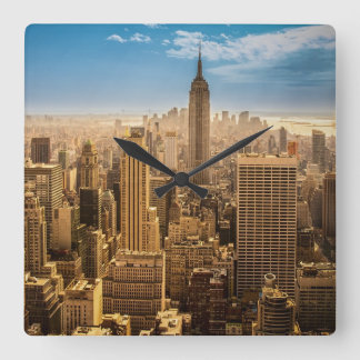 New York Fyrkantig Klocka