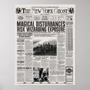 New York Ghost Newspaper Poster
