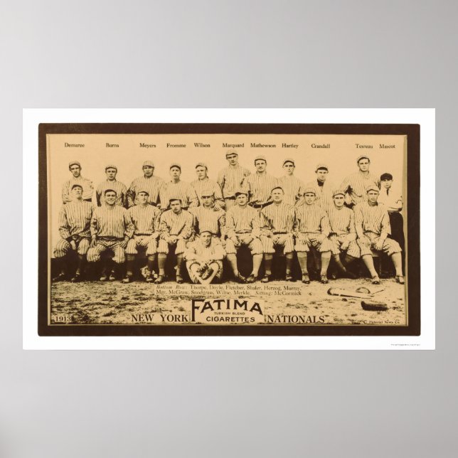 New York Giants Baseball 1913 Poster (Framsidan)