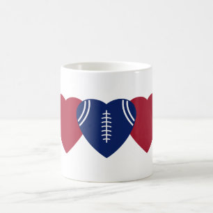 New York Giants Football Heart Design Kaffemugg