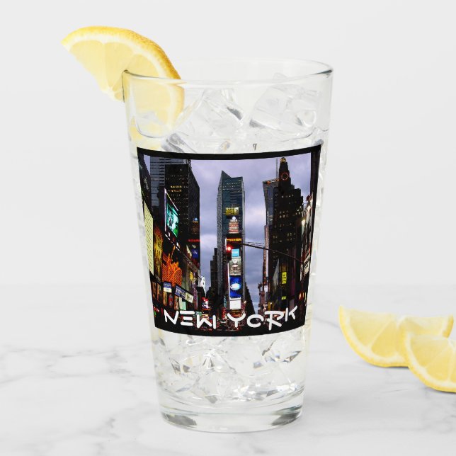 New York Glass Personlig New York Souvenirs Glaskopp (Framsida Ice)