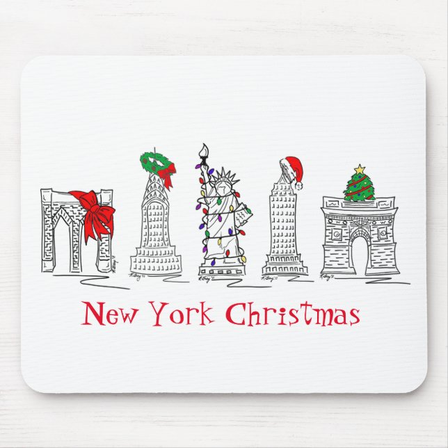 New York God jul NYC Helgdag Landmarks Musmatta (Framsidan)