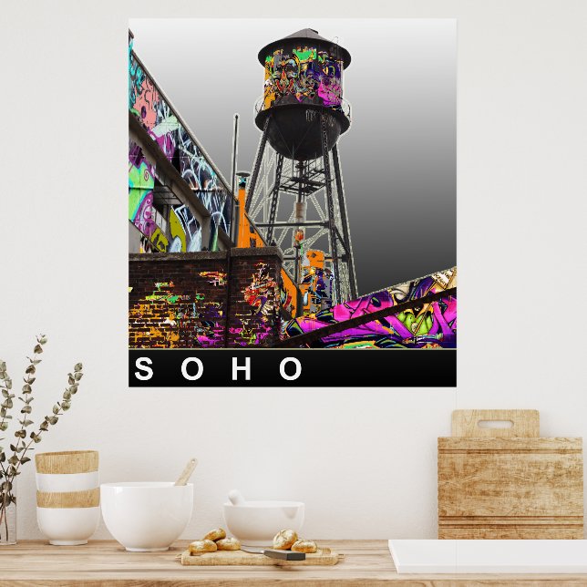 New York graffiti Poster (Kök)