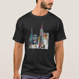 New York graffiti-skjorta T-shirt