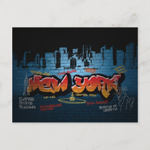 New York Grafiti-vykort Vykort