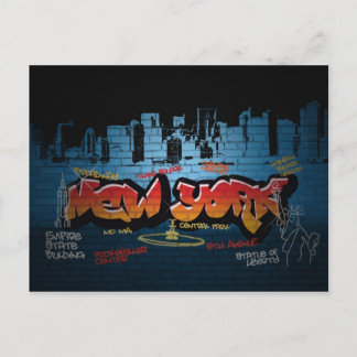 New York Grafiti-vykort Vykort