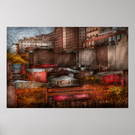 New York - Greenwich Village - Abstrakt stad Poster