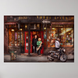 New York - Greenwich Village - Tre liv Bokar Poster
