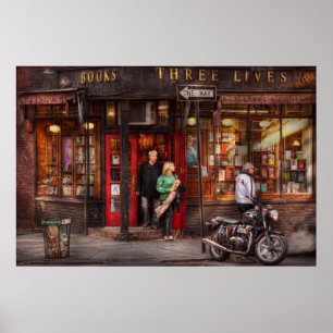 New York - Greenwich Village - Tre liv Bokar Poster