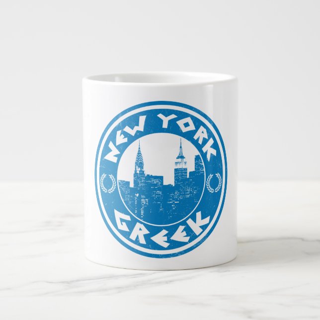 New York Grekiska amerikaner Jumbo Mugg (Framsidan)