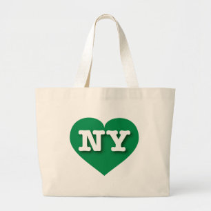 New York Grönt Heart - I kärlek NY Jumbo Tygkasse