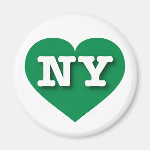 New York Grönt Heart - I kärlek NY Magnet