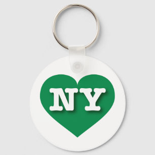 New York Grönt Heart - I kärlek NY Nyckelring