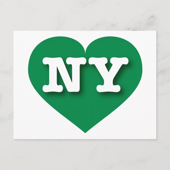 New York Grönt Heart - I kärlek NY Vykort (Framsida)