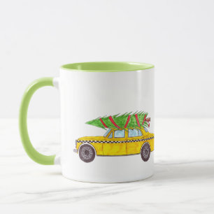 New York Gult Cab Taxi Julgran Mugg