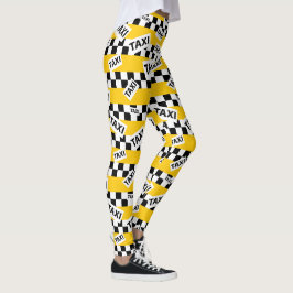 New York Gult Taxi Cab Mönster Leggings
