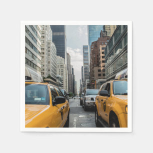 New York Gult Taxi Cabs Pappersservett