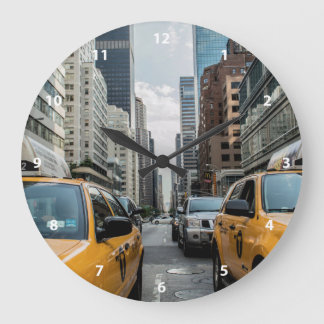 New York Gult Taxi Cabs Stor Klocka