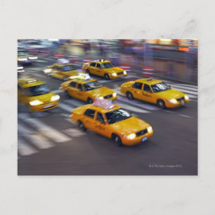 New York Gult Taxi Vykort