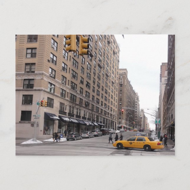 New York Gult Taxi Vykort (Framsida)
