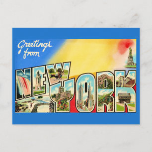 New York Hälsningar vykort