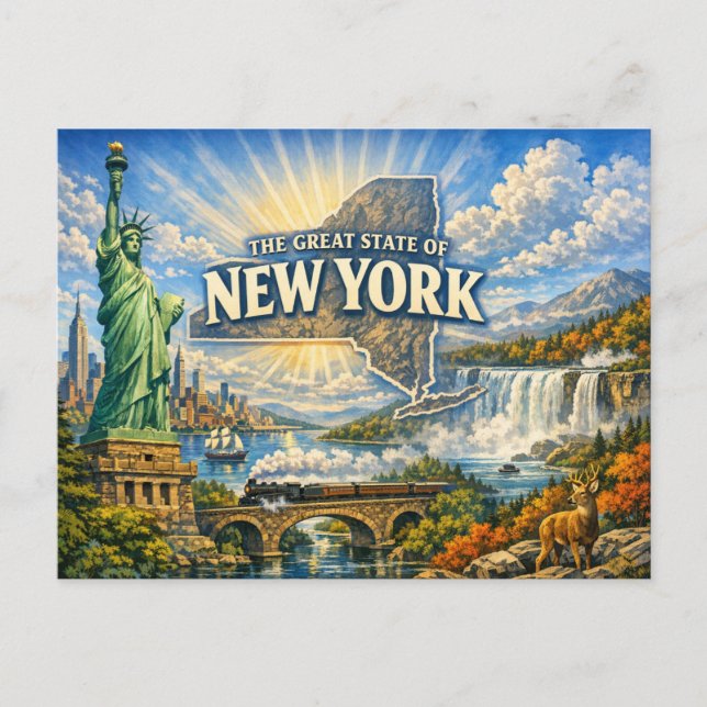 New York Hälsningar vykort (Framsida)