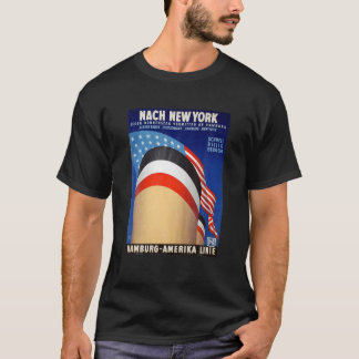 New York Hamburg Tyskland America Steamship Line T Shirt