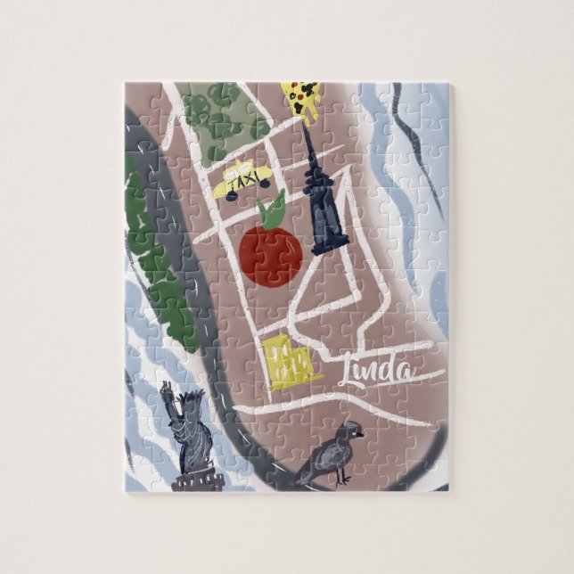 New York Hand plockade Artsy Kids City Pussel (Vertikal)