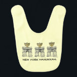 New York Hanukah Chanukah NYC Menorah Candles Hakklapp<br><div class="desc">Bib har en originalmarkör som illustrerar ett klassiskt NYC-märke som är "uppklämt" för helgdagarna! Ser du inte vad du är tittar för? Behöver du hjälp med anpassning? Kontakta den här designern för att få något skapat bara åt dig.</div>