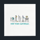 New York Hanukkah Chanukah NYC-judiska Helgdagar Pappersservett<br><div class="desc">Napkins har en originalmarkörillustration av NYC byggnad "klädd" för Hanukkah! Denna illustration av Chanukah finns också på andra produkter. Ser du inte vad du är tittar för? Behöver du hjälp med anpassning? Kontakta Rebecca för att få något designat bara för dig.</div>