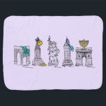 New York Hanukkah NYC Chanukah Byggnad Helgdag Bebisfilt<br><div class="desc">En originalillustration av New York City-markeringar "klädd" för Hanukkah-julhelgen med penna och bläck! Ser du inte vad du är tittar för? Behöver du hjälp med anpassning? Kontakta Rebecca för att få något designat bara för dig.</div>