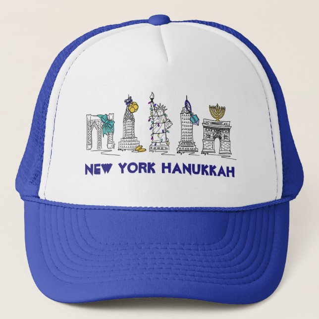 New York Hanukkah NYC Chanukah Glad helg Keps (Framsida)