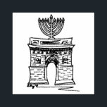 New York Hanukkah NYC Washington Square Menorah Stämpel<br><div class="desc">Rubber frimärke har en originalillustration av NYC:s Washington Square Arch,  "klädd" med en menorah för Hanukkah-helgdag. Ser du inte vad du är tittar för? Behöver du hjälp med anpassning? Klicka på "kontakta den här designern" för att få något skapat för dig!</div>