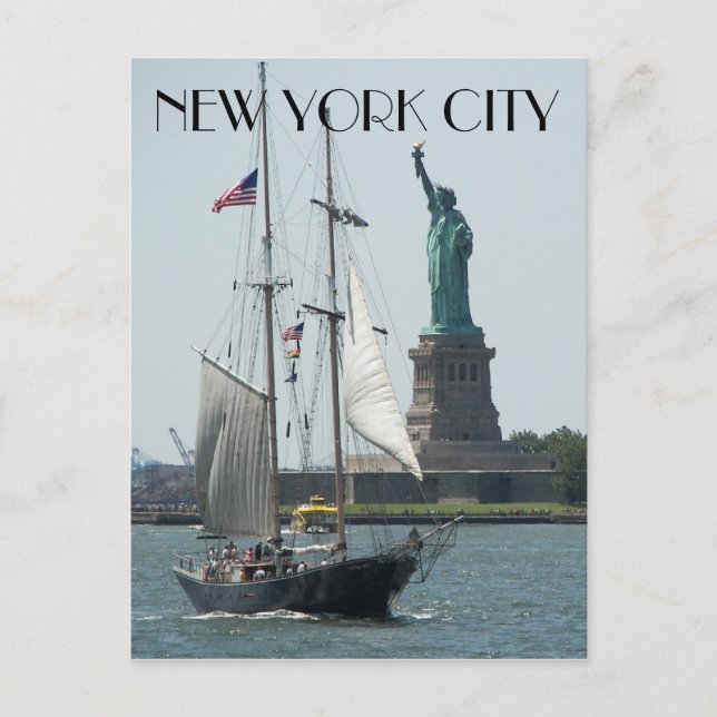 New York Harbour Frihetsgudinnan Vykort (Framsida)