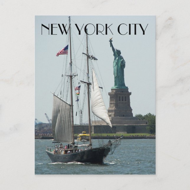 New York Harbour Frihetsgudinnan Vykort (Framsida)