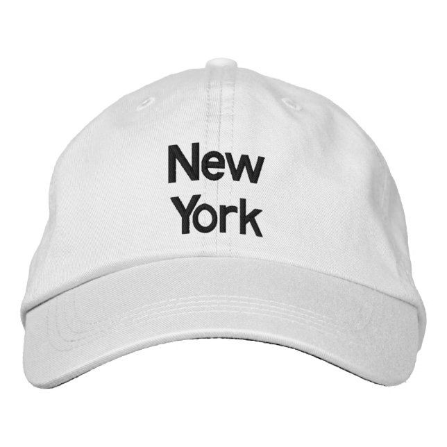 New York-hatt till försäljning. Broderad Keps (Framsida)