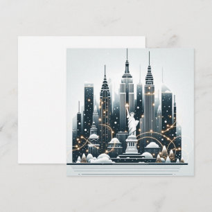 New York Helgdag Elegance - Anpassadet jul Tack Kort