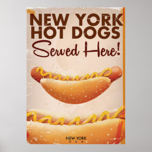 New York Hett Hund Vintage affisch