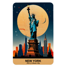 New York: Hjärtat of America's Story Flexible Magnet