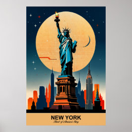 New York: Hjärtat of America's Story Travel Poster