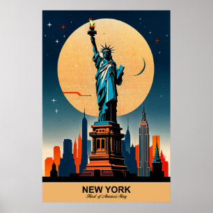 New York: Hjärtat of America's Story Travel Poster