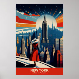 New York: Hjärtat of Innovation Travel Poster