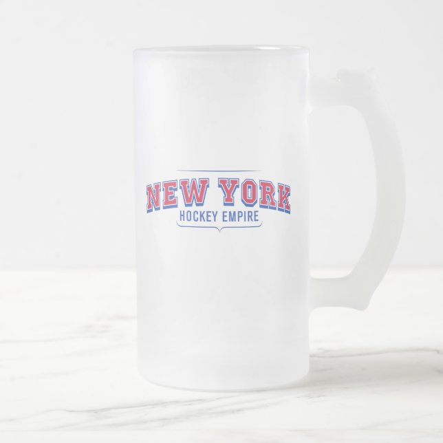 New York Hockey Empire 16 oz Frosted Glass Mugg (Höger)