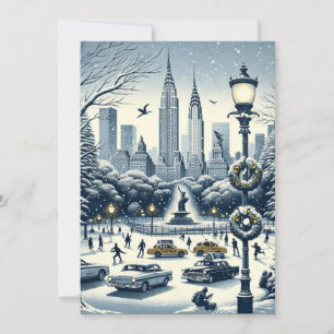 New York Holiday Elegance - Anpassningsbar kort. Julkort
