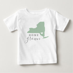 New York Home Grown Redigerbar Färg-stat Karta T Shirt