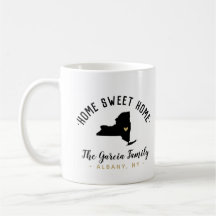 New York Home Sweet Home Family Monogram Mugg