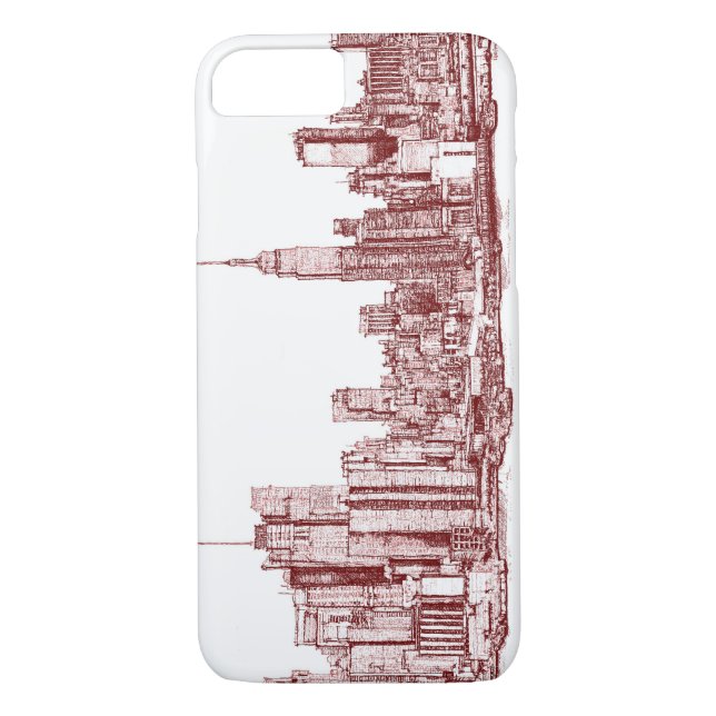 New York horisont Case-Mate iPhone Skal (Baksida)