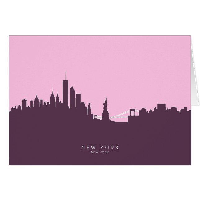 New York horisont Hälsningskort (Framsidan Horizontal)