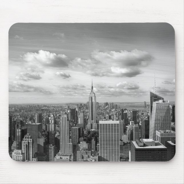 New York horisont i svartvitt Musmatta (Framsidan)