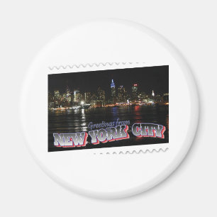 New York horisont på nattempire state Magnet